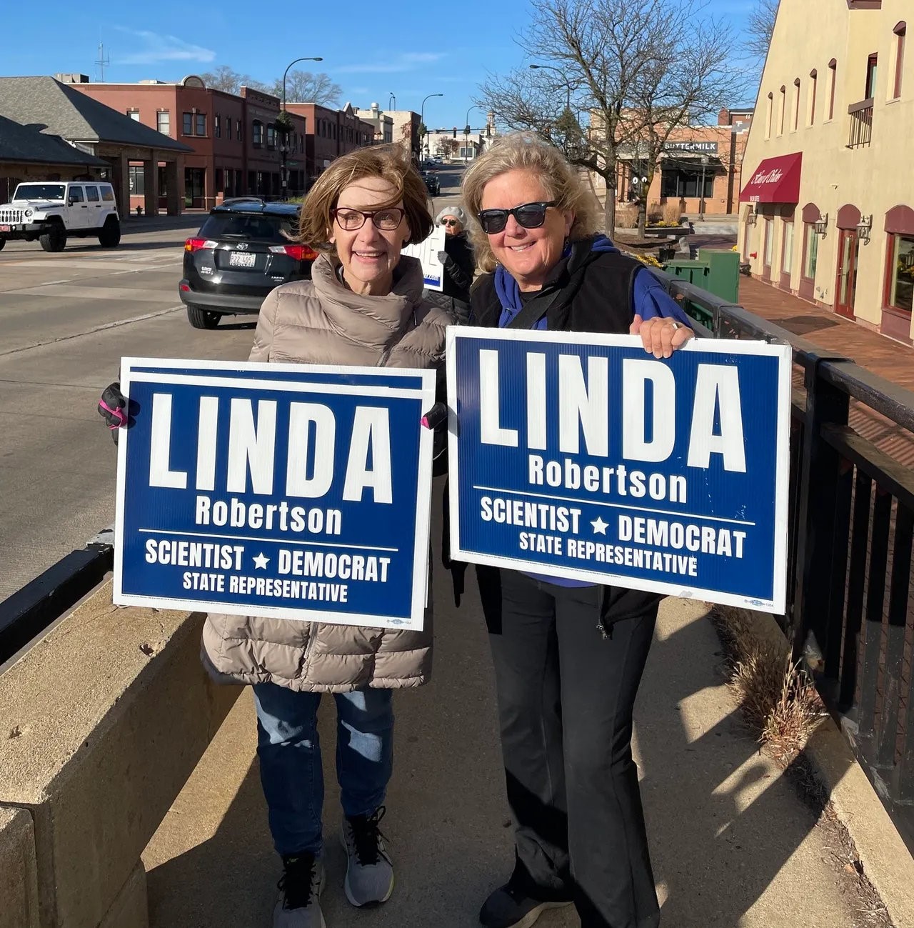 Linda Robertson, is running for IL65 district