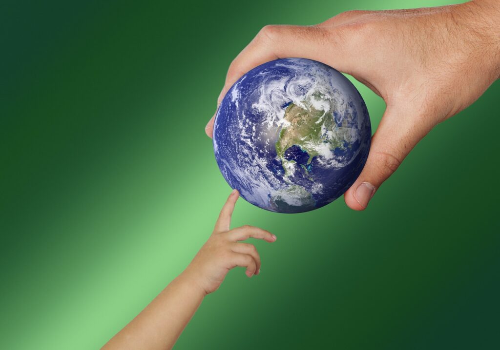 touching the Earth