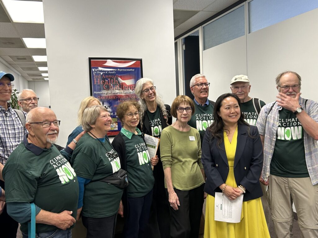 Linda with Rep. Janet Yang Rohr in Springfield on Climate Action Lobby Day